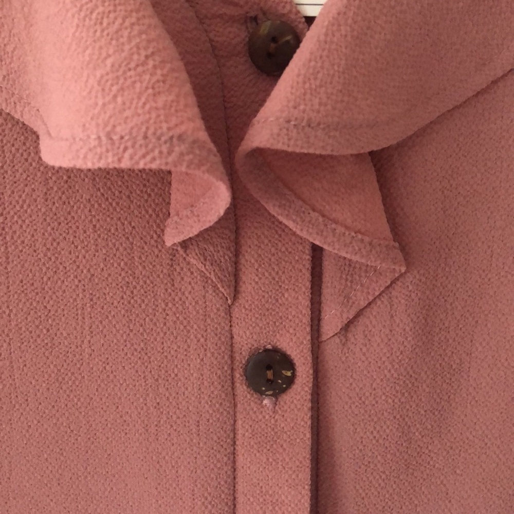Monteau V neck blouse blush pink XL NWT - Picture 8 of 9